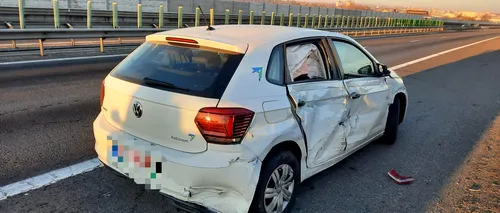 Accident cu 10 mașini implicate, pe A1 București – Pitești! Patru persoane rănite au ajuns la spital – Galerie FOTO și VIDEO