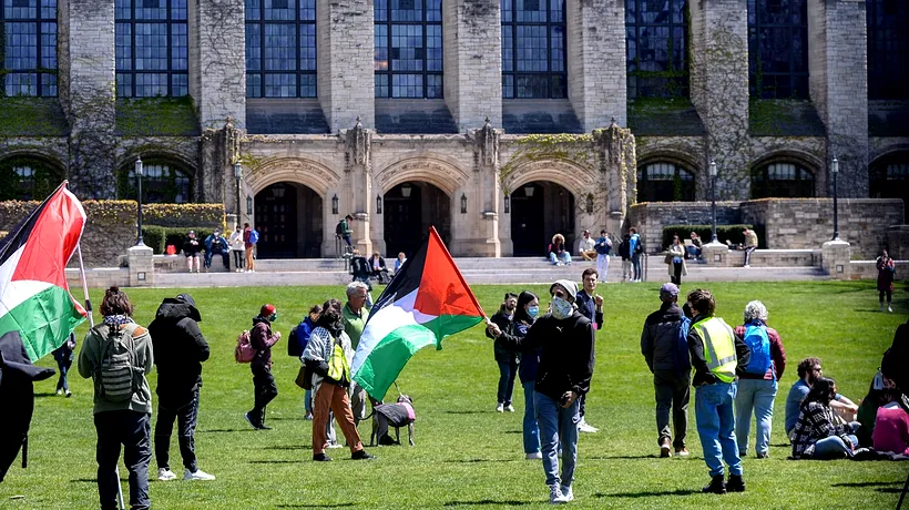 VIDEO | Val de proteste pro-palestiniene în campusurile universitare din America/Sute de studenți au fost ARESTAȚI