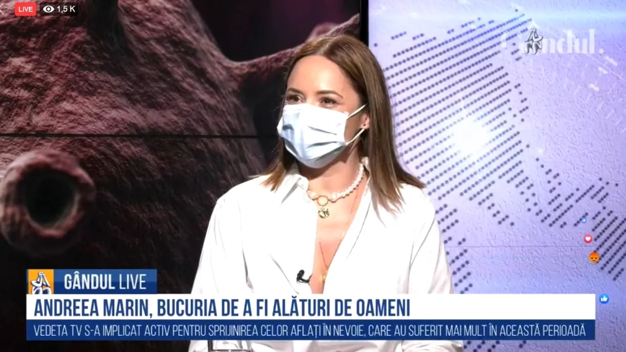 GÂNDUL LIVE. Andreea Marin: „Mă îngrijorează că sunt atâția oameni cărora nu le pasă de coronavirus” / Despre campania „Prețuiește Viața”: „Organizăm al nouălea convoi umanitar”