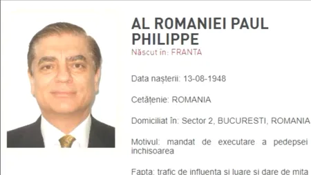 Ministerul Justiției a trimis o serie de documente autorităților franceze în vederea EXTRĂDĂRII prințului Paul de România