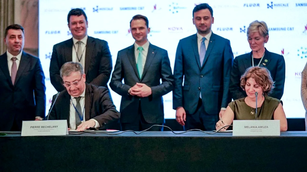 Contractul pentru dezvoltarea centralei nucleare de la Doicești, semnat în marja P-TECC. Sebastian Burduja: „E un pas major pe care România îl face”