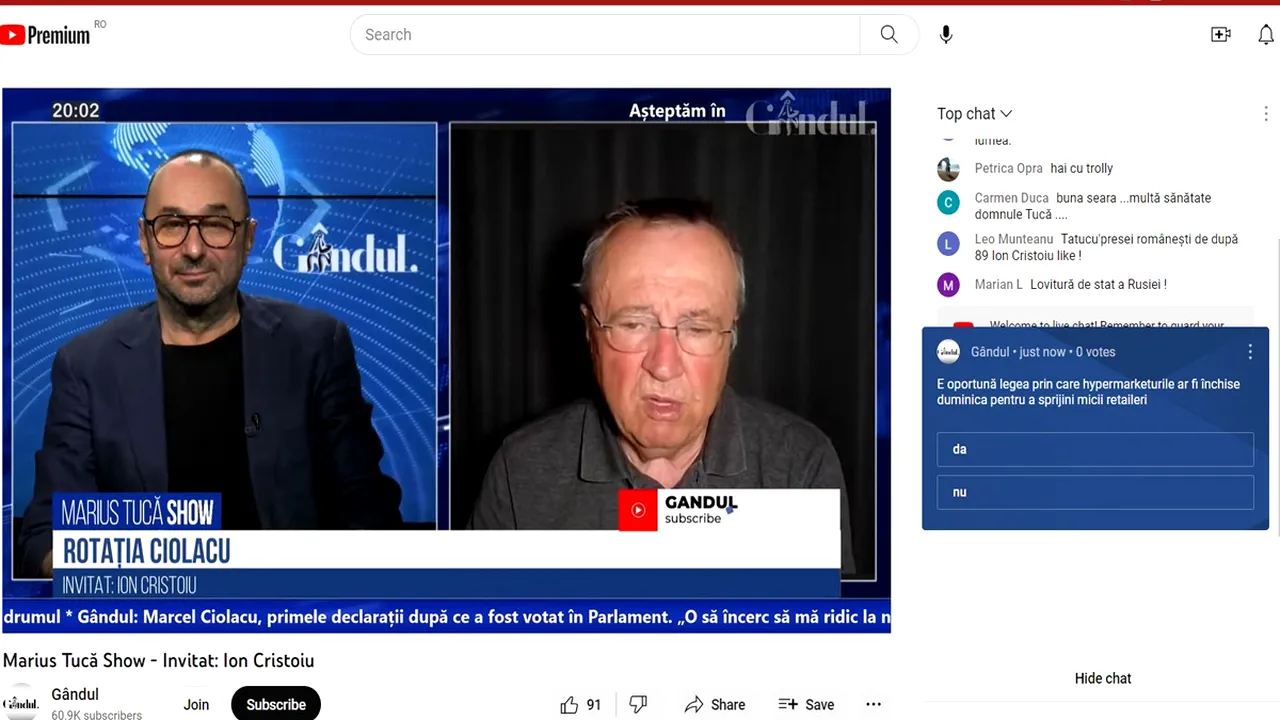 POLL Marius Tucă Show: „Este oportună legea prin care hypermarketurile ar fi închise duminica pentru a sprijini micii retaileri?”