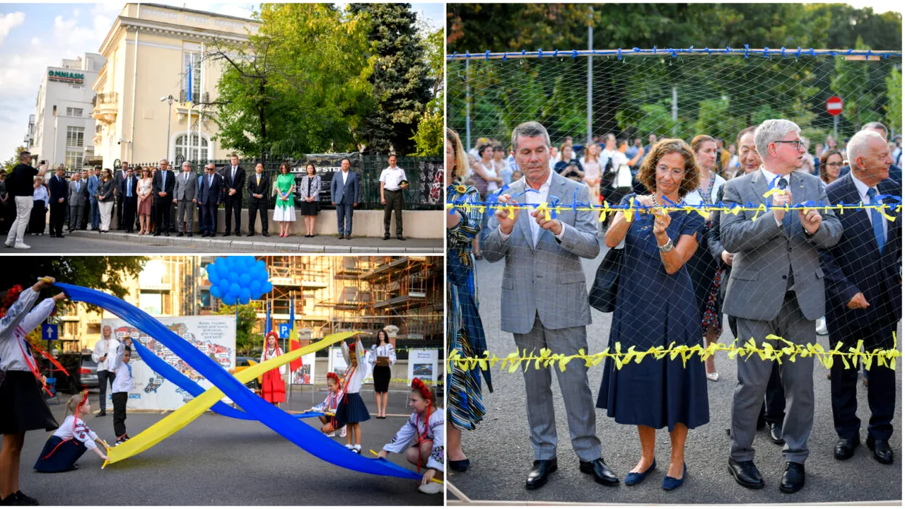 Imagini de la Ambasada Ucrainei din București de Ziua Independenței. Cine a participat la ceremonie
