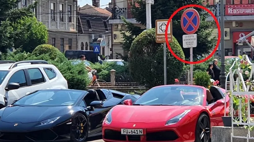 Ce au pățit doi șoferi după ce au parcat ilegal un Ferrari şi un Lamborghini chiar în faţa sediului Poliţiei