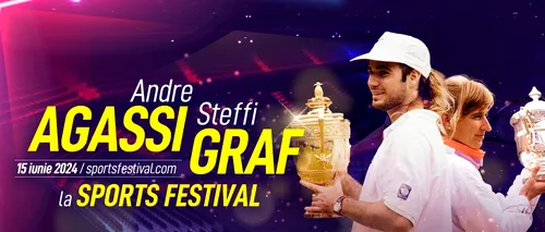 Andre Agassi și Steffi Graf, demonstrativ, în premieră, în România!