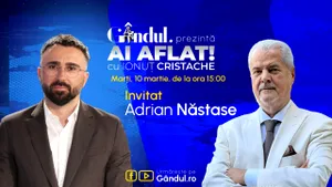 „Ai Aflat! cu Ionuț Cristache” începe marți, 10 martie, de la ora 15.00, live pe Gândul. Invitat: Adrian Năstase