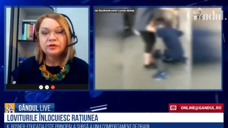Psiholog Keren Rosner, la GÂNDUL LIVE, despre cazul adolescentei bătute: Educația este principala sursă a unui comportament dezirabil! Trebuie descurajate astfel de comportamente prin toate mijloacele - VIDEO
