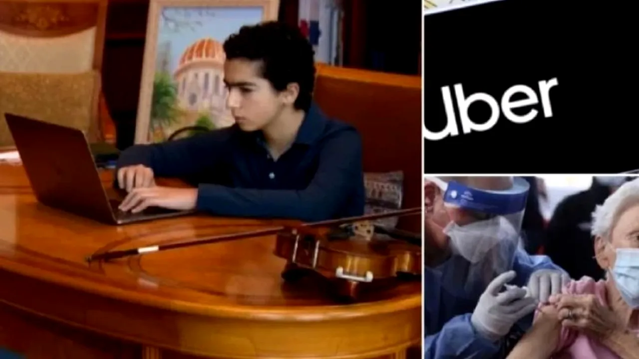 Un adolescent strânge bani pentru a-i duce pe bătrâni cu Uber-ul la vaccinare