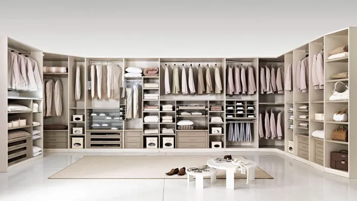 Sistem de dressing modular deschis, bej