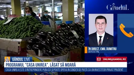 GÂNDUL LIVE. Emil Dumitru, deputat PNL, despre programul „Casa Unirea”: Nu este doar o entitate care deschide magazine. Trebuie să ajute micul producător