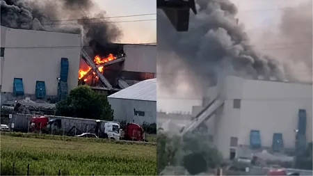 Explozie urmată de incendiu la fabrica Kronospan din Brașov. A fost activat Planul Roșu