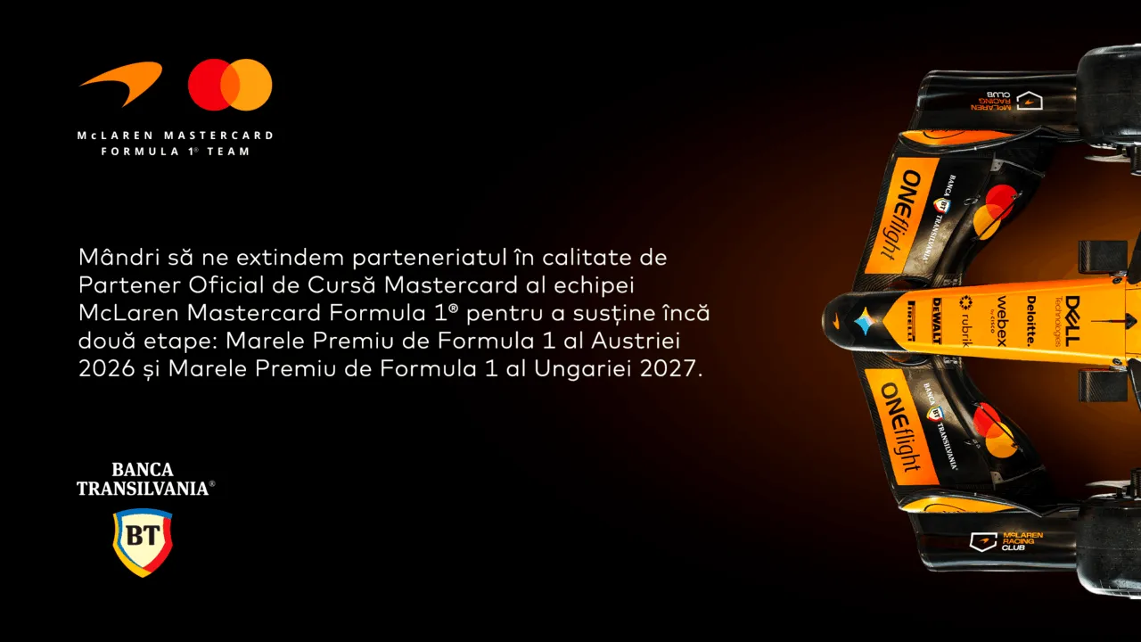 (P) Parteneriatul BT x McLaren Mastercard se extinde în Formula 1