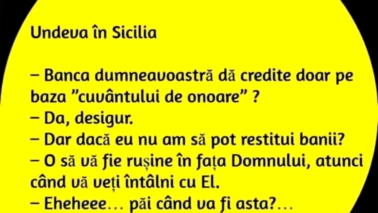 BANCUL ZILEI | Undeva în Sicilia