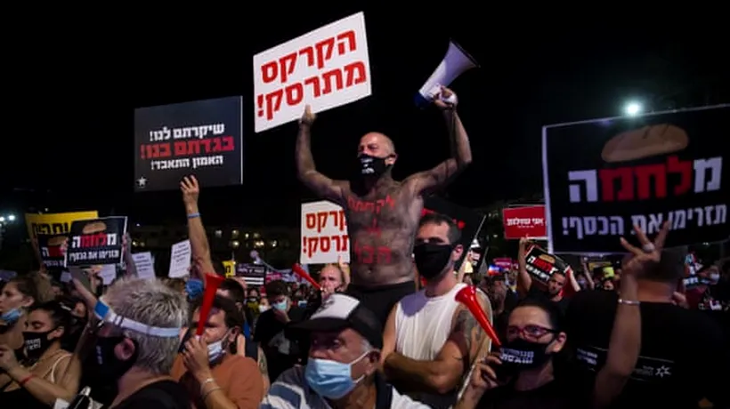 Poliția israeliană s-a confruntat cu protestatarii anti-Netanyahu