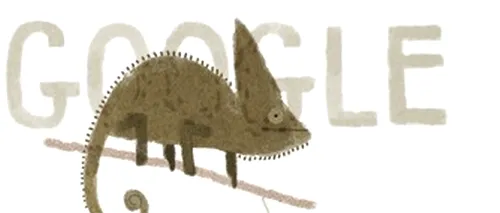 CAMELEONUL, sărbătorit de Google printr-un Doodle de ZIUA PĂMÂNTULUI, alături de macac, meduză, colibri, peștele balon sau gândac