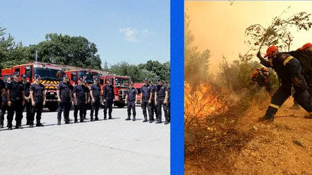 FOTO | Alți zeci de pompieri români pleacă în Grecia pentru a ajuta la stingerea incendiilor