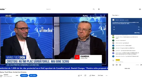 Poll Marius Tucă Show: „Considerați că nivelul actual de trai al românilor este mai scăzut ca cel de dinainte de 1989?”