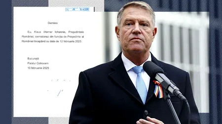 Klaus Iohannis DEMISIONEAZĂ din funcția de președinte. „Voi pleca din funcție poimâine” / Documentul a ajuns la Parlament