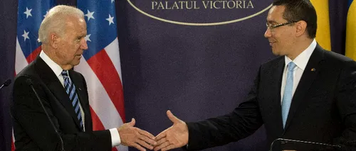 Victor Ponta anunță că a vorbit la telefon cu Joe Biden, la inițiativa vicepreședintelui american. Despre ce au discutat