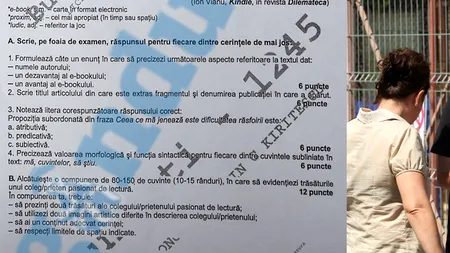 EVALUARE NAȚIONALĂ 2012 ROMÂNĂ. Subiectul care le-a pus cele mai mari probleme elevilor