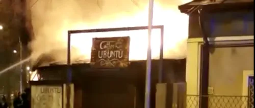 VIDEO. Un Pub din Sectorul 3 al Capitalei a luat foc. Pompierii încearcă să stingă incendiul