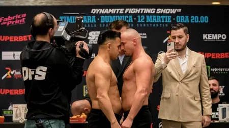 Cântarul oficial la Gala Dynamite Fighting Show s-a desfășurat la mall! Gala de duminică seara de la TIMIȘOARA se desfășoară cu casa închisă | GALERIE FOTO