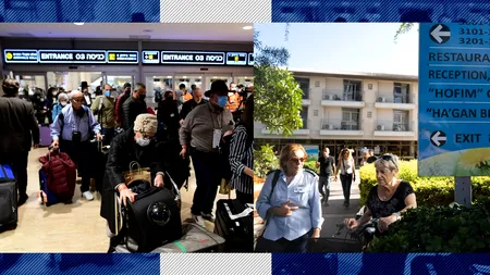 EXCLUSIV | Bombardamentele și sirenele i-au gonit din case. Sute de refugiați din Sud, cazați la un hotel din Tel Aviv. 