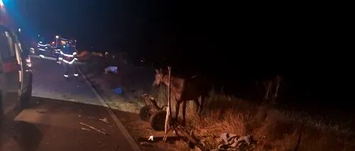 UPDATE - Căruță spulberată de o mașină, pe un drum din Teleorman. Două persoane au murit și șase au fost rănite, între care patru copii / Planul Roșu de Intervenție a fost dezactivat (FOTO-VIDEO)