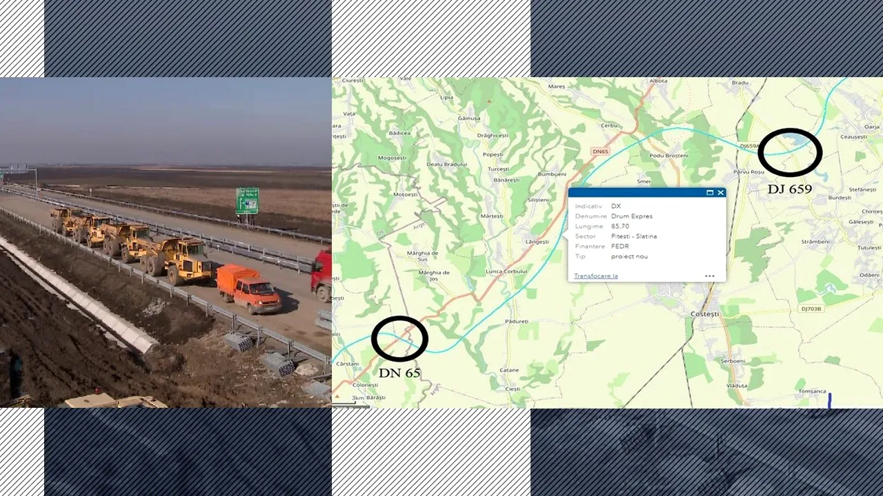 Două noi noduri rutiere pe drumul EXPRES Pitești-Craiova, în elaborare. Care sunt termenele de execuție