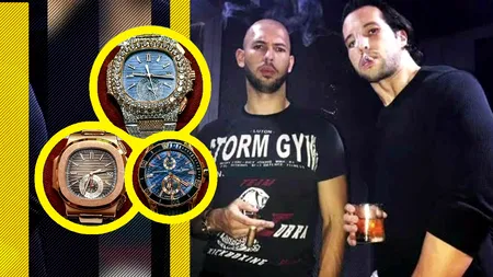 EXCLUSIV | Fabuloasa colecție de ceasuri ridicată din vila fraților Andrew și Tristan Tate. Un singur ceas costă cât o garsonieră