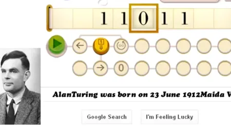 ALAN TURING, părintele informaticii moderne, omagiat de GOOGLE printr-un logo special. VIDEO