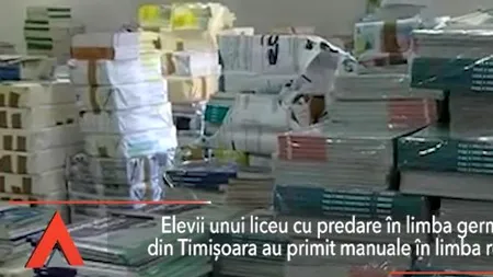 Manuale ÎN ROMÂNĂ pentru elevii unui liceu cu predare ÎN GERMANĂ din Timișoara