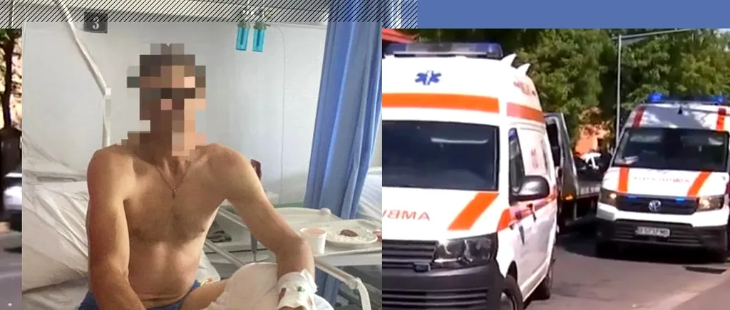 VIDEO EXCLUSIV | Bărbatul care i-ar fi căzut victimă unui preot de la Muntele Athos este adus în România cu o ambulanță. ”Starea lui nu este bună”