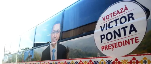 Cum te plimbi cu „Votează Victor Ponta Președinte în cursele din Teleorman. Cât e biletul