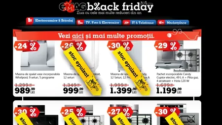 BLACK FRIDAY 2012. Câte comenzi a primit eMAG în primele ore ale dimineții