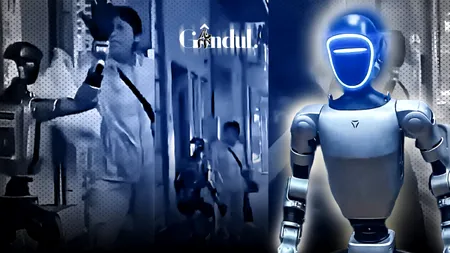 Un robot umanoid insolent a fost ridicat de Poliție în China pentru acte nepotrivite împotriva unei femei. În spatele mașinăriei era omul