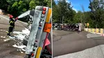 Autocisternă încărcată cu benzină, răsturnată pe DN7, în Argeș. Circulația rutieră a fost oprită pe ambele sensuri
