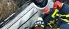 VIDEO | Intervenție de urgență în Argeș. Doi bărbați au murit după ce un autoturism a căzut într-un pârâu