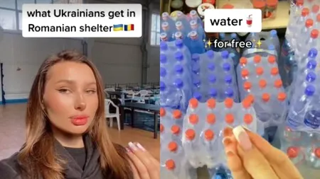O tânără din Ucraina, refugiată într-o sală de sport din Galați, strânge milioane de vizualizări pe TikTok (VIDEO)