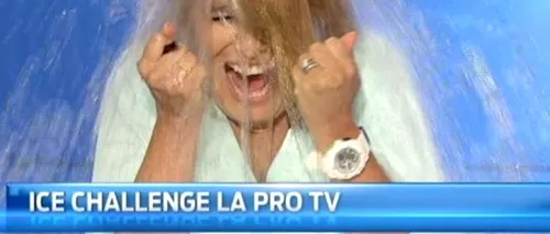 Andreea Esca s-a alăturat campaniei Ice Bucket Challenge. Ce NU s-a văzut la televizor