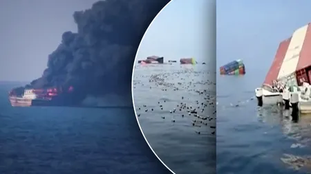 Imagini dramatice din strâmtoarea Ormuz: Cea mai tranzitată rută maritimă din lume a ajuns un „culoar al containerelor, minelor și epavelor”