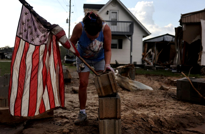 Situația din Carolina de Nord după uraganul Helene. Sursa Foto: Profimedia 