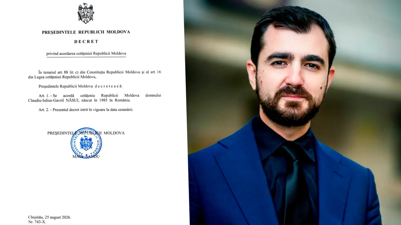 Claudiu Năsui, proaspăt propus la conducerea Ministerului Dezvoltării și Digitalizarii din Republica Moldova, a primit și cetățenie moldovenească. Gândul publică documentul