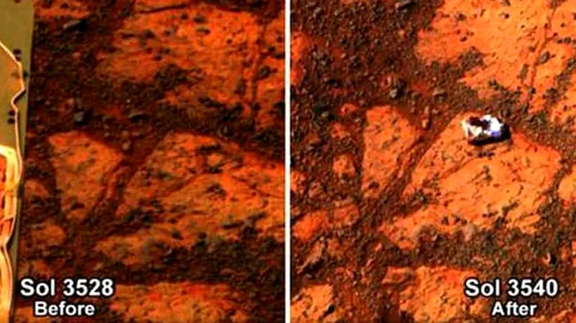 Piatra ciudată descoperită de robotul Curiosity pe Marte