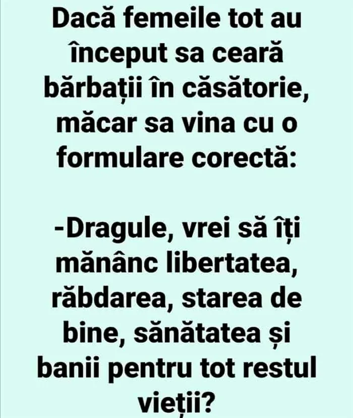 BANCUL ZILEI | Cum îi cer femeile în căsătorie pe bărbați