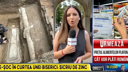 Un sicriu de zinc a fost descoperit în curtea Bisericii Mavrogheni din Capitală