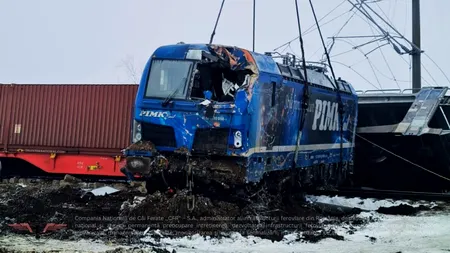 OPERAȚIUNE în forță de ridicare a vagoanelor deraiate în județul Olt. Restricțiile în trafic, menținute după accidentul feroviar