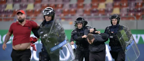 Bătaie după meciul FCSB - Dinamo. Șase suporteri care au intrat pe teren au acces interzis pe stadion timp de un an