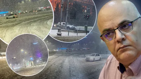 Capitala, sub Cod Roșu de ninsori. Arterele secundare sunt aproape paralizate de zăpadă, iar pe bulevardele mari se circulă cu dificultate. Utilajele intervin pe Aeroportul Otopeni. Imagini cu „cel mai crunt episod de iarnă” în București