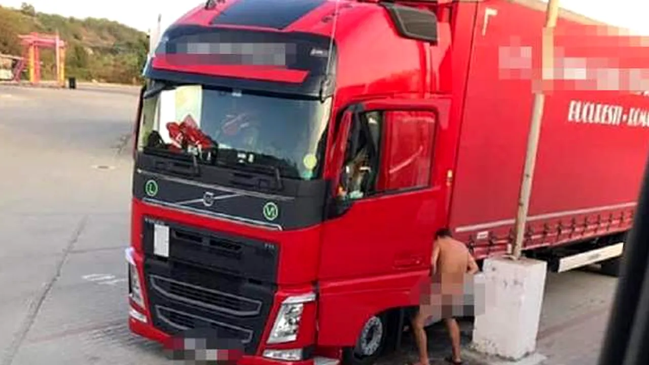 Șofer de TIR fotografiat gol pușcă într-o parcare din Paris: „Costă așa mult un duș? Suntem în Evul Mediu?